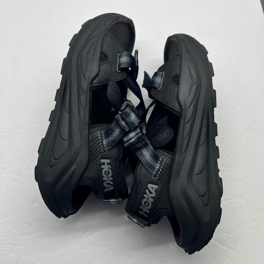 Hoka Hopara Mountain Sandals Black Dark Shadow Mens 10 Vibram 1123112